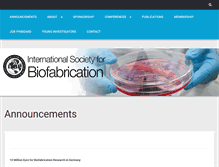 Tablet Screenshot of biofabricationsociety.org